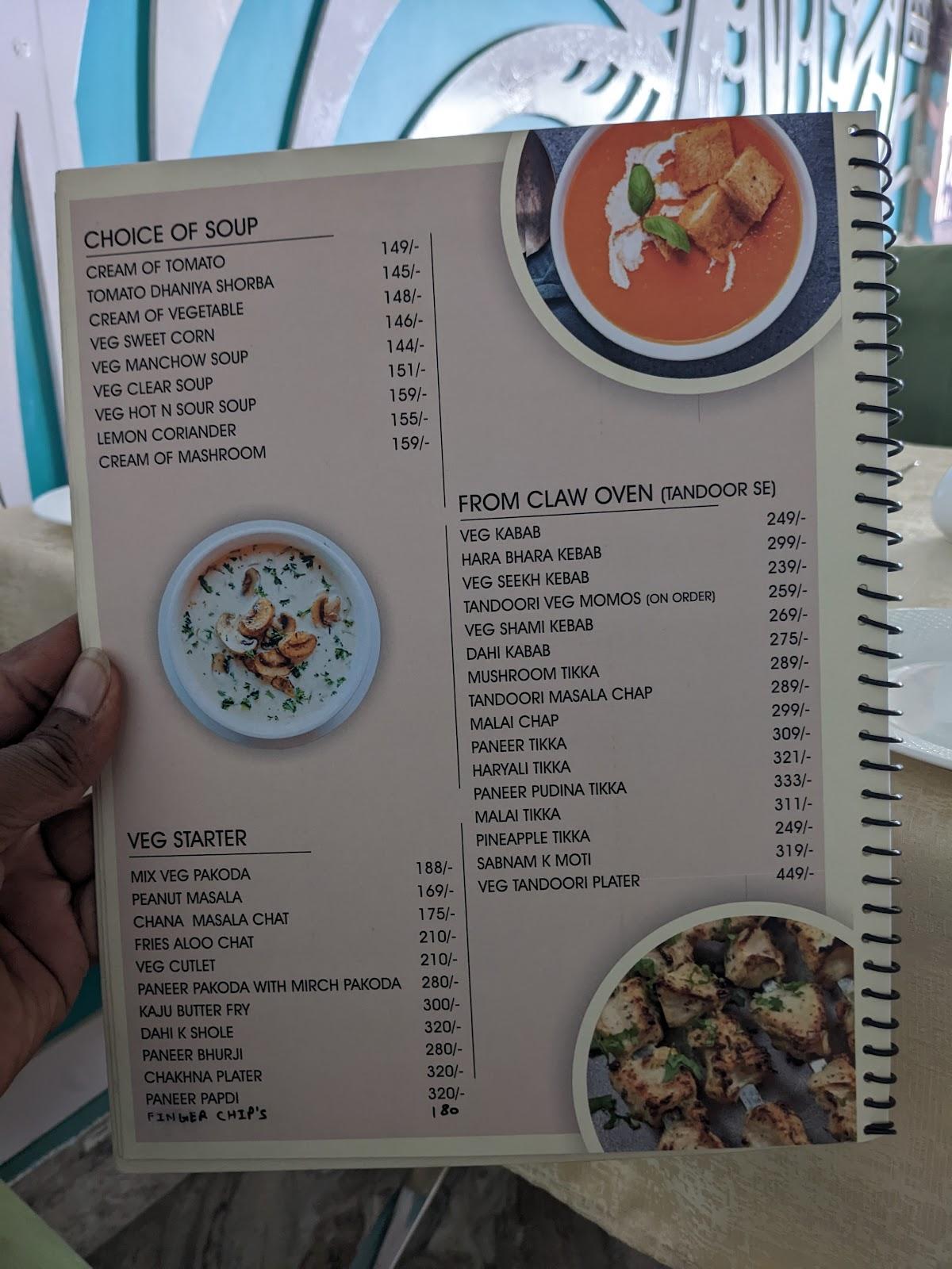 Asha Sky Light Friends and Family Restaurant menu