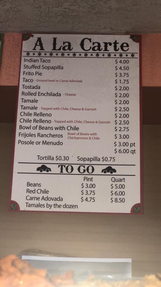 Menu at Southwest Grill restaurant, Bosque Farms, 275 Bosque Farms Blvd