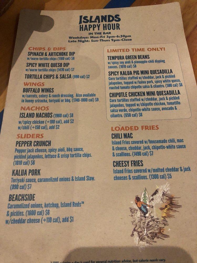 Menu at Islands Restaurant Torrance, Torrance