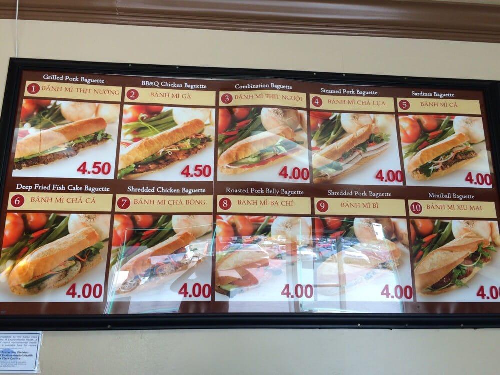 Menu at Thiên Hương Bakery, San Jose, Story Rd