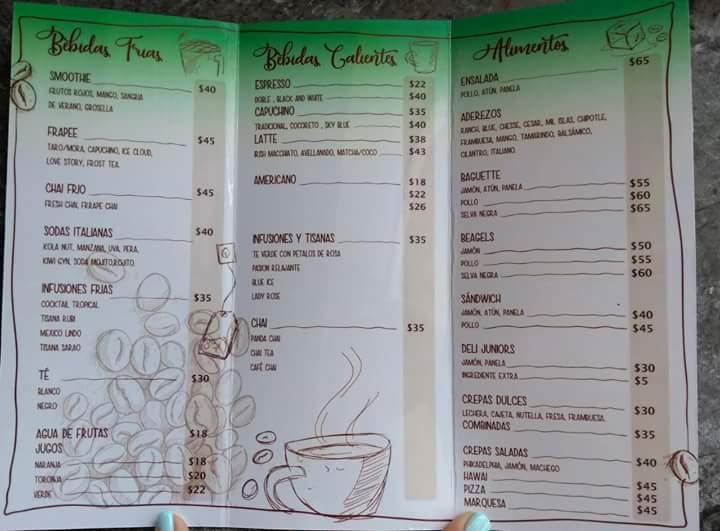 Menu at Dilectus Spa, Guadalajara