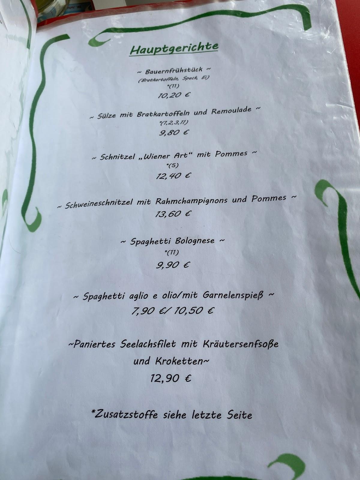 Speisekarte Von Gastst Tte Im Erlebnispark Meeresaquarium Restaurant