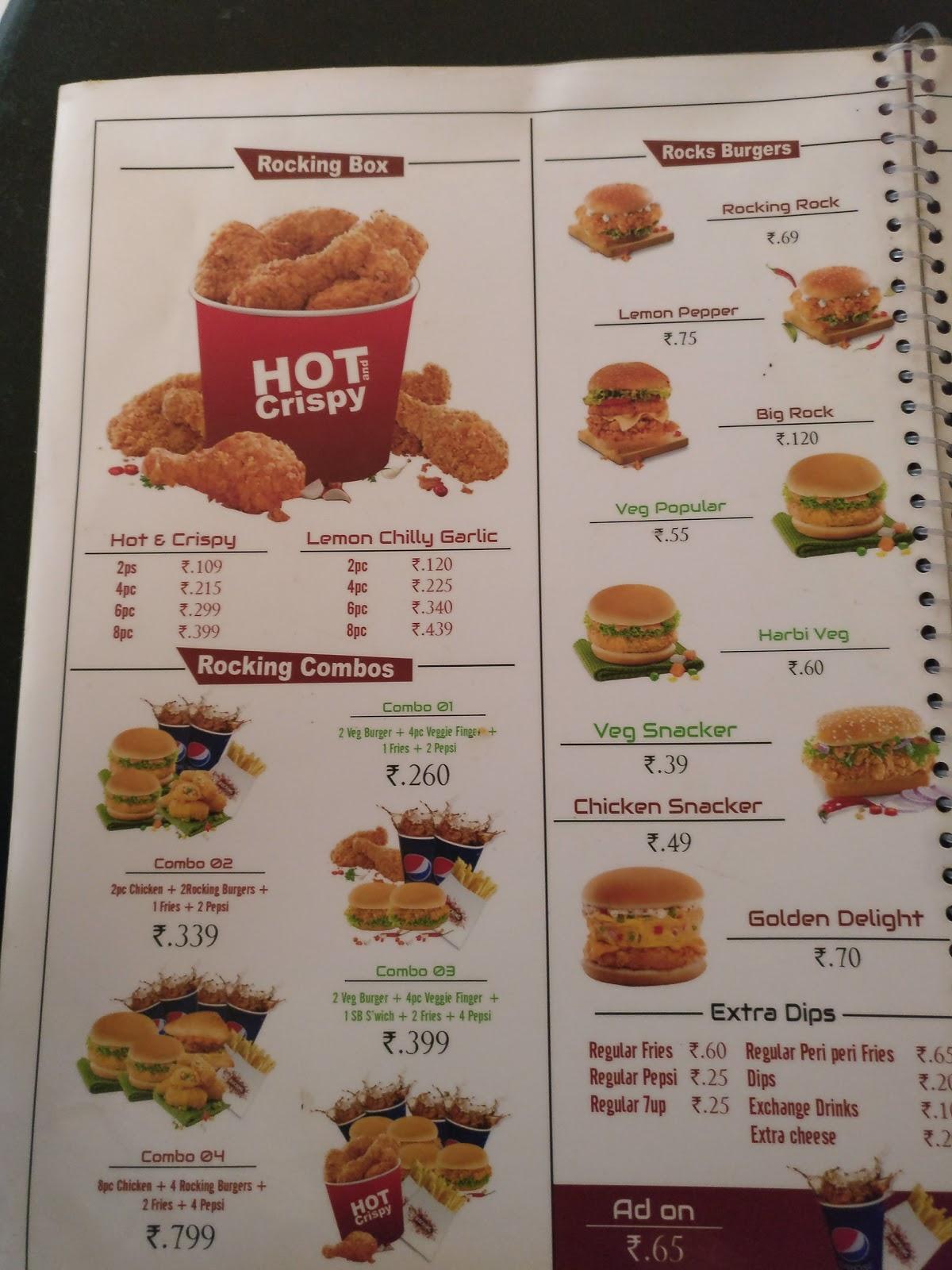 Rocking Arabian Treat menu