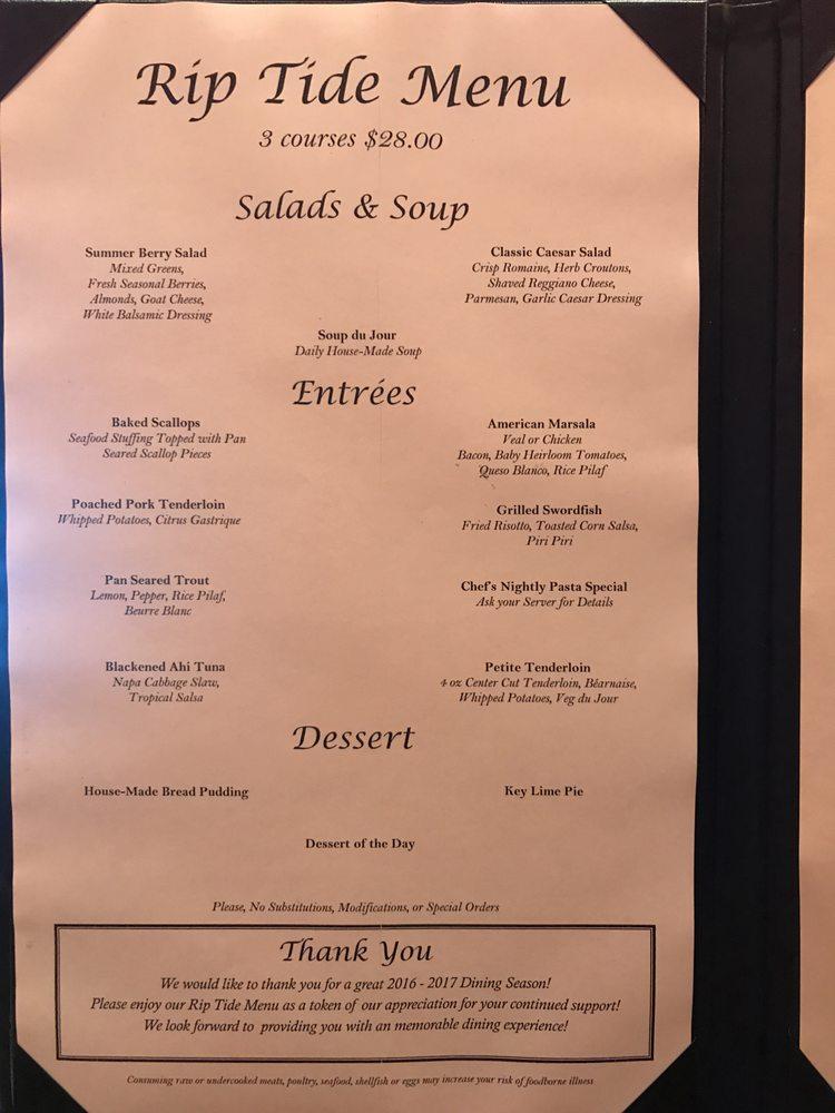 Menu at Maison Martinique Fine Dining restaurant, Vero Beach