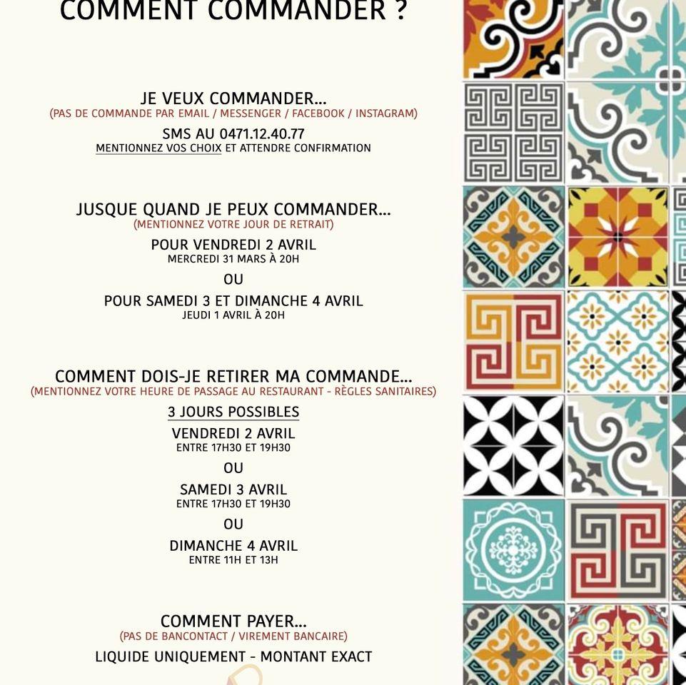 Menu at l'Atelier Pâtes Guillemins, Liège