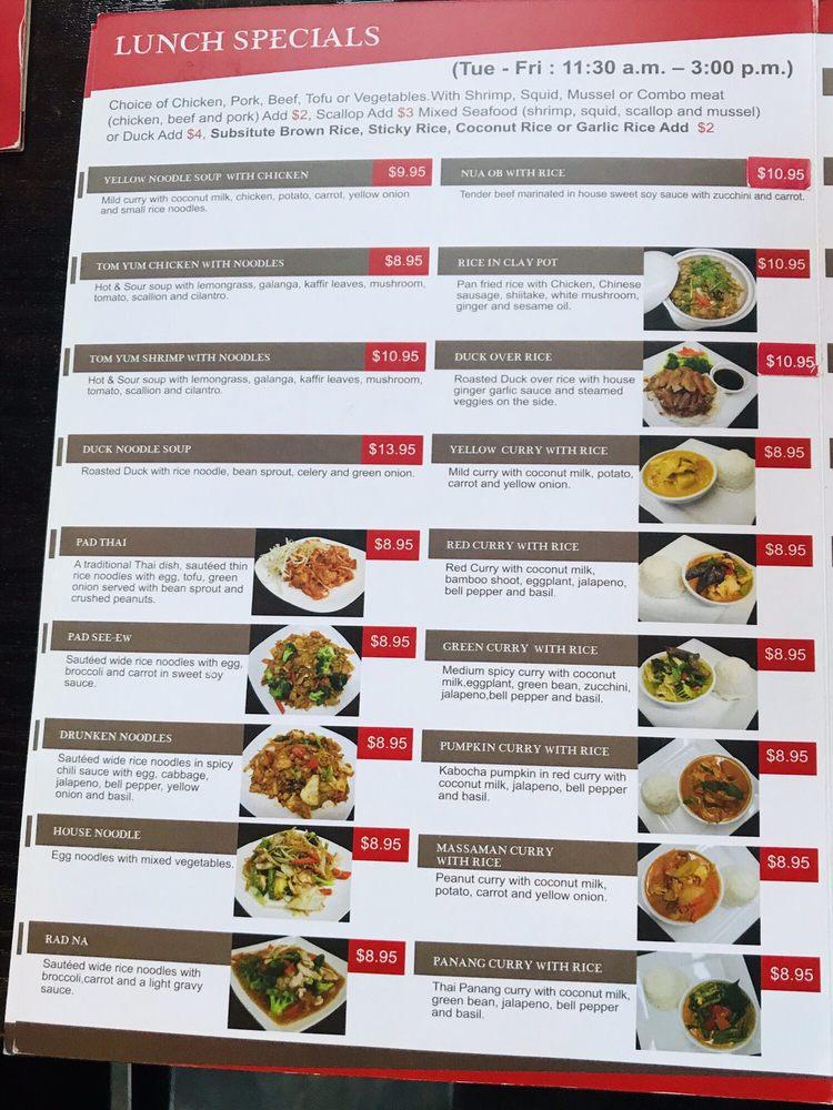 Menu at Mai Thai 2 restaurant, Concord