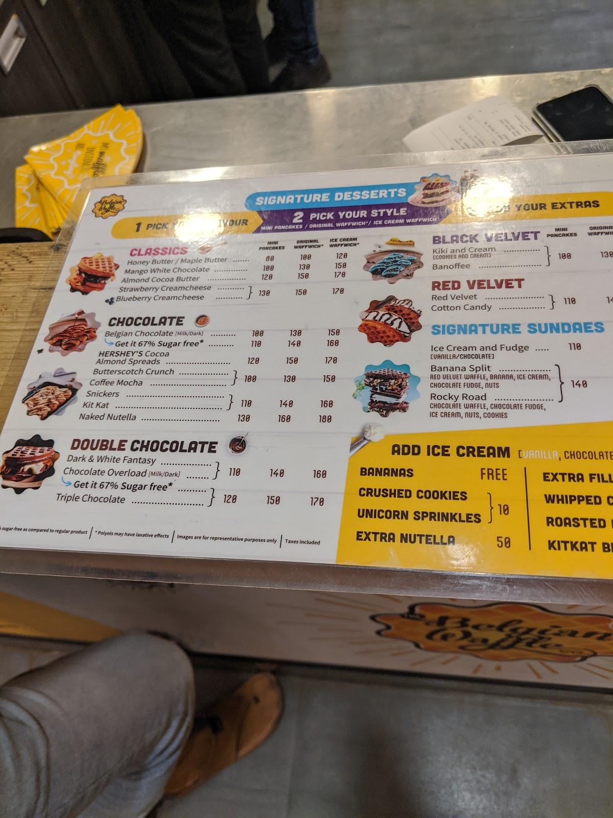 Menu at The Belgian Waffle Co. Mumbai Central, Mumbai
