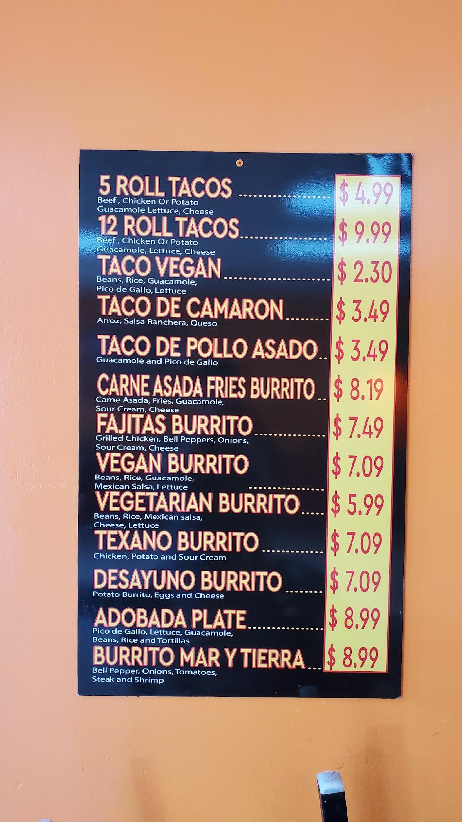 Menu At Aliberto's Jr Fresh Mexican Food Restaurant, Everett