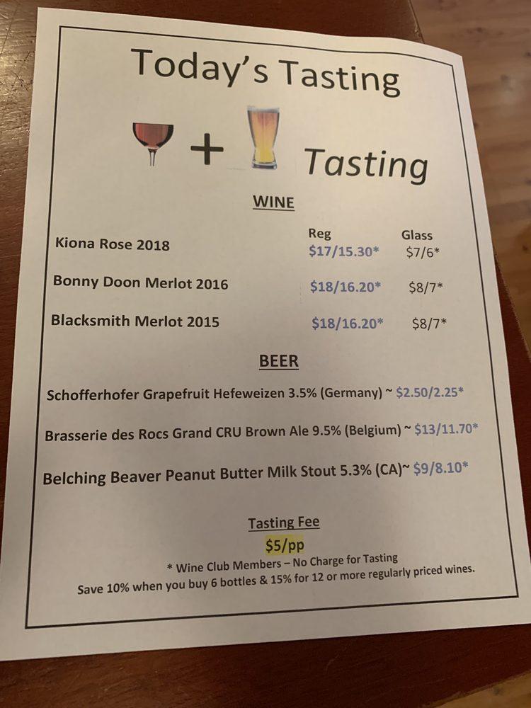 Menu at The Wine Alley pub & bar, Renton