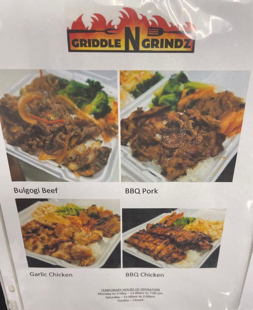 Menu at Griddle N Grindz BBQ, Honolulu