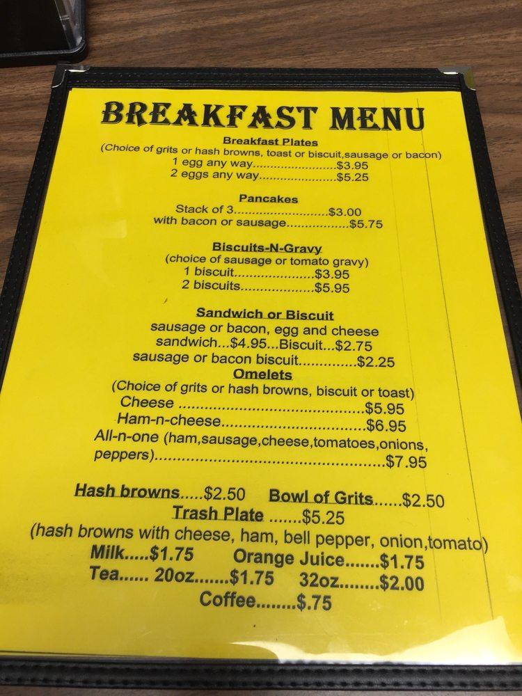 Menu at Dothan Livestock Cafe, Dothan