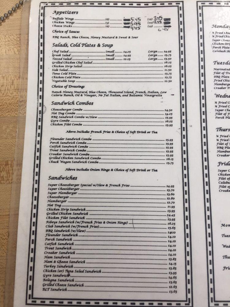 Menu at York Crossing Restaurant, Charlotte