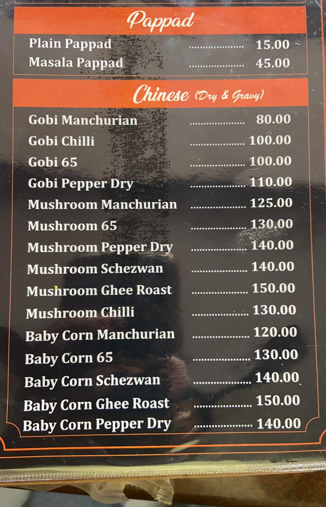 Menu at Hotel Disha Food Corner, Uijre