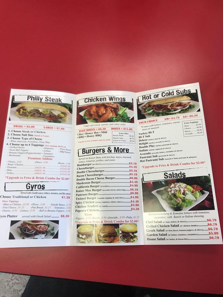 Menu at Philly Steak & Wings fast food, Mesa