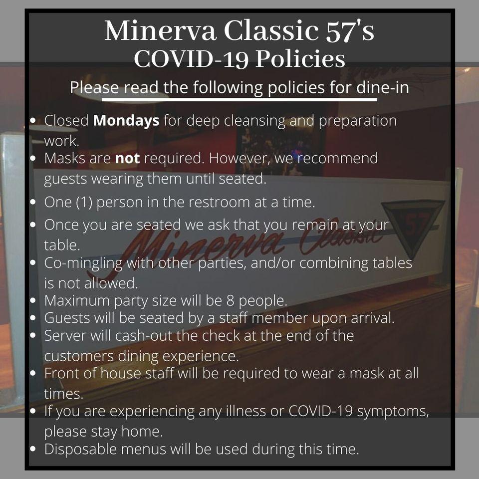 Menu at Minerva Classic 57 pizzeria, Minerva