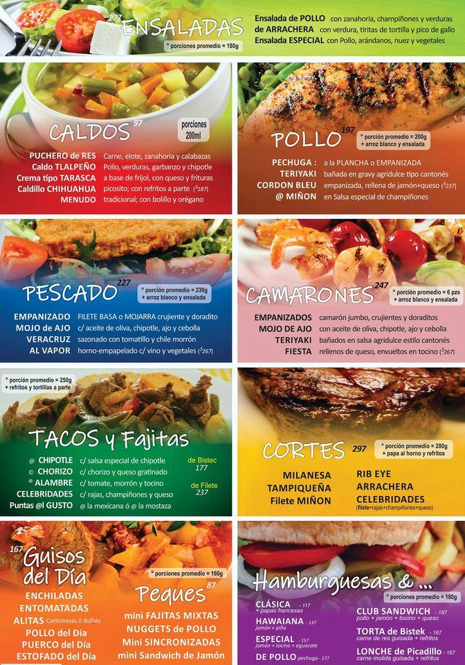 Menu at Restaurante Celebridades, Delicias, Prolongacion Ave Rio ...