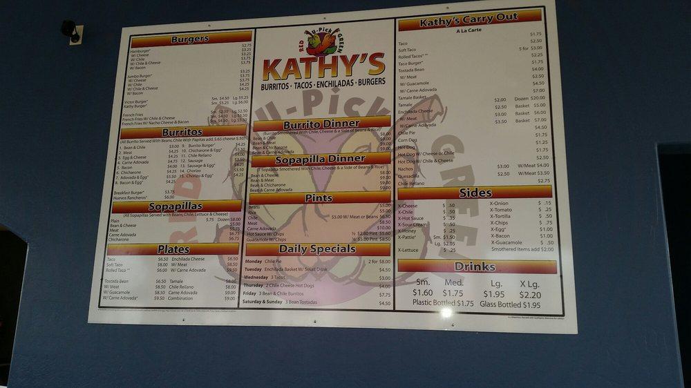 Menu At Kathy's Carry Out Restaurant, Albuquerque