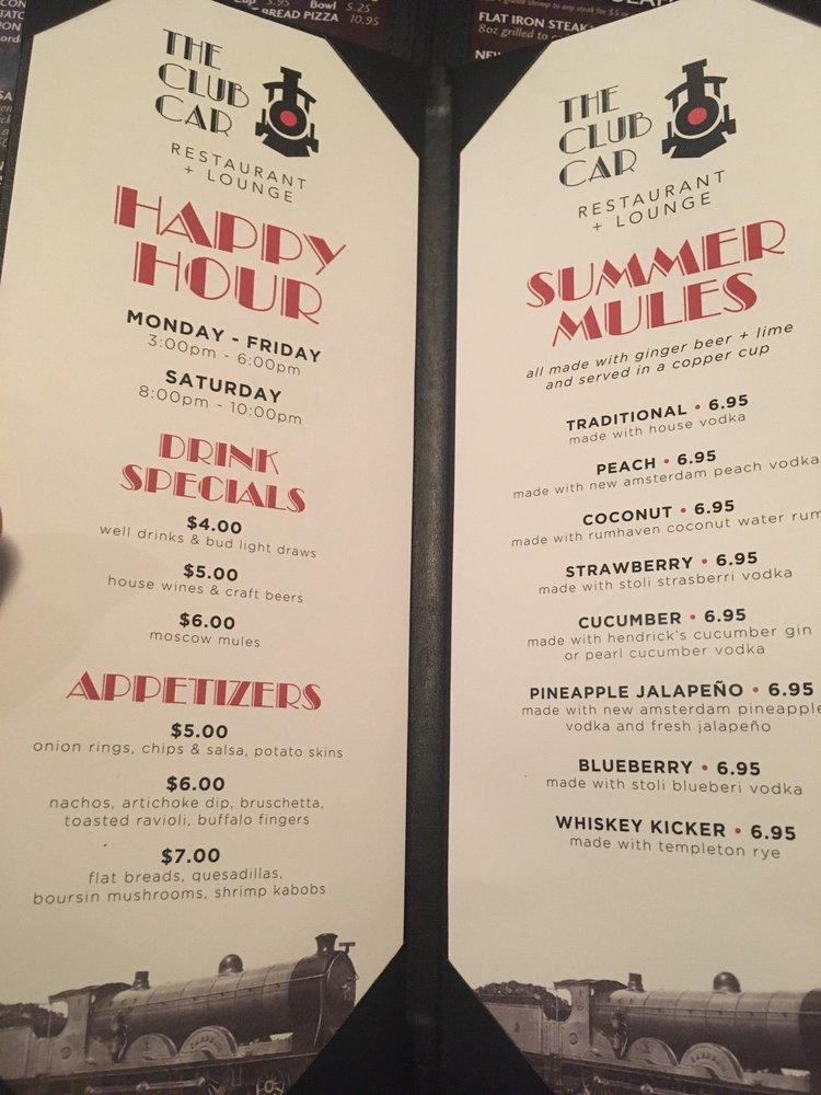 Menu at Club Car Restaurant & Lounge Clive, Clive