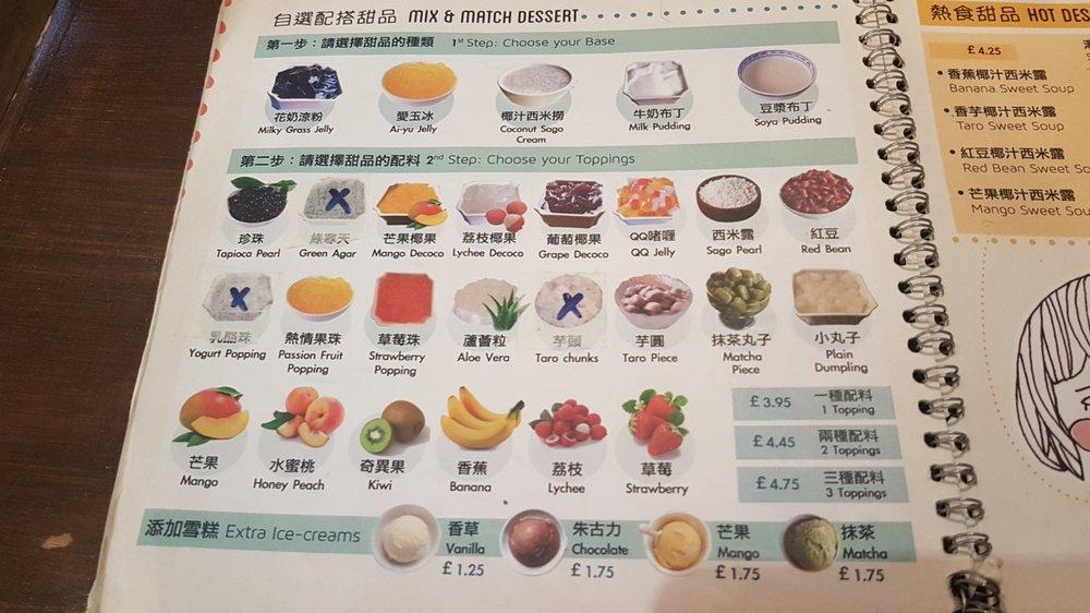 Menu at Golden Gate Cake Shop restaurant, London