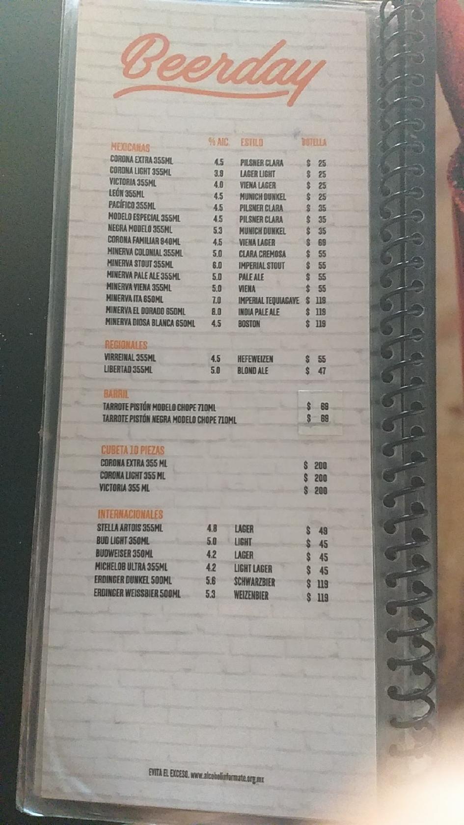Carta del restaurante Pistones Zacatecas Galerias, Zacatecas, Blvd. El