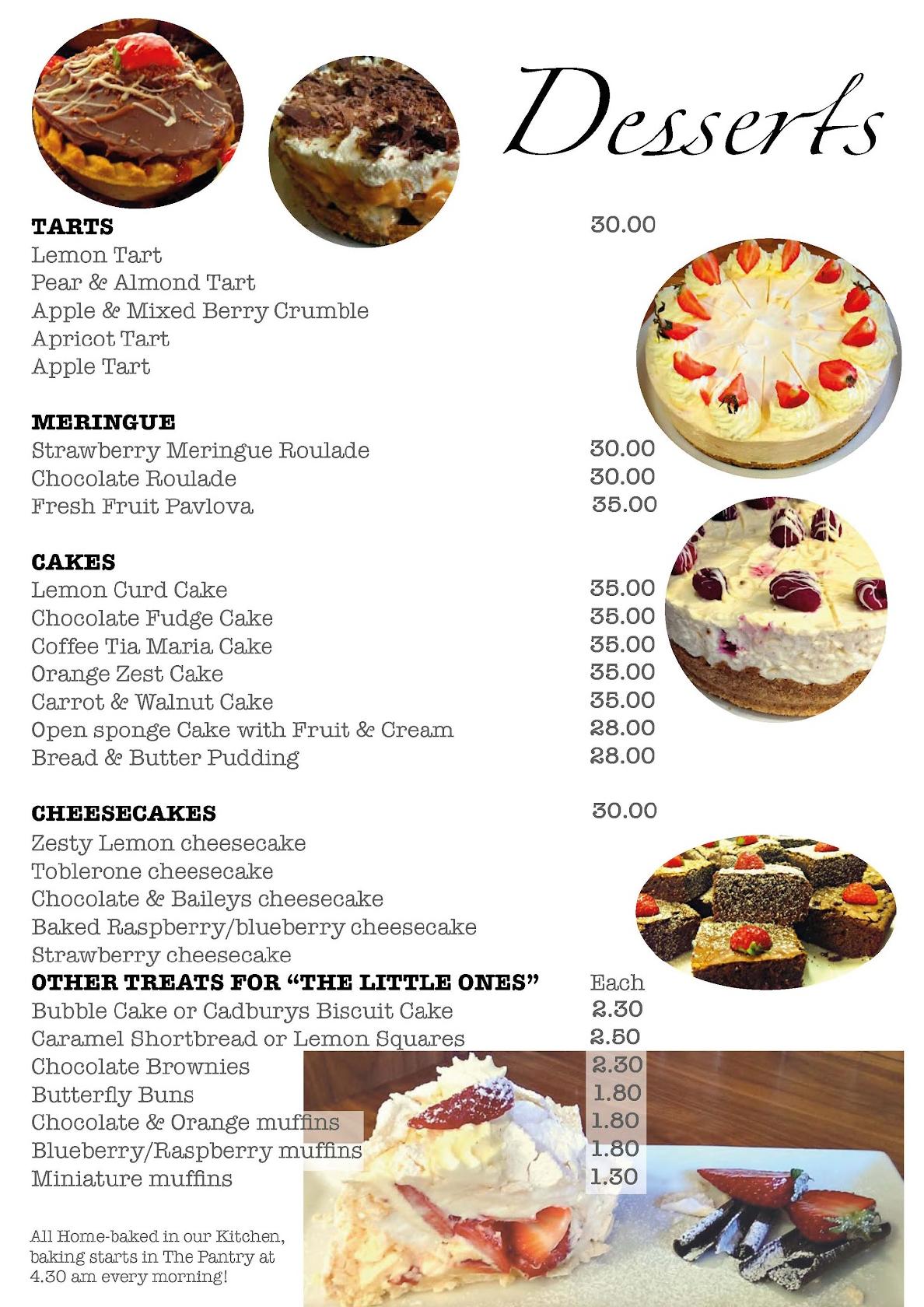Menu at The Pantry Café restaurant, Nenagh