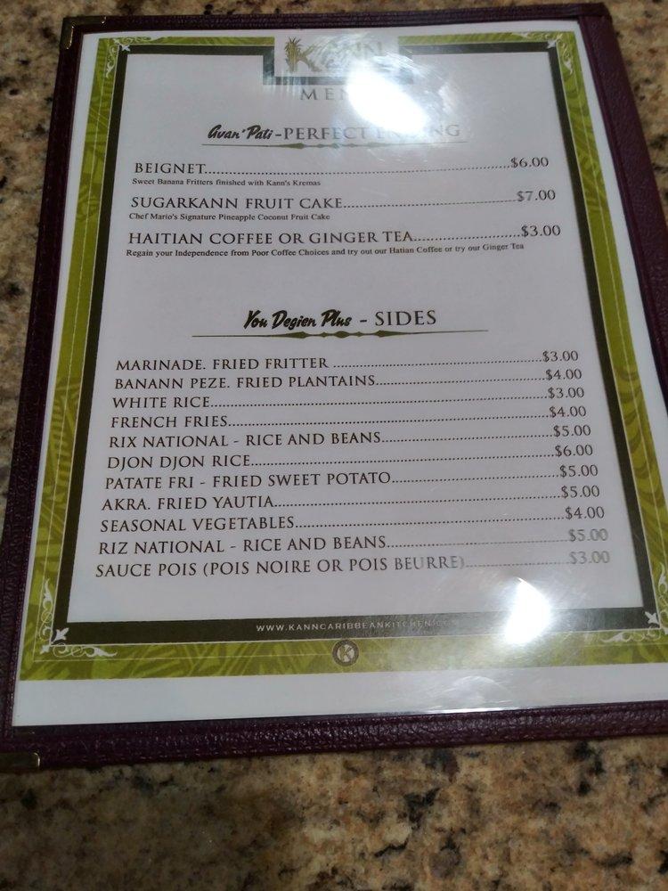 Menu at Kann Caribbean Kitchen Rum Bar & Bakery, Orlando