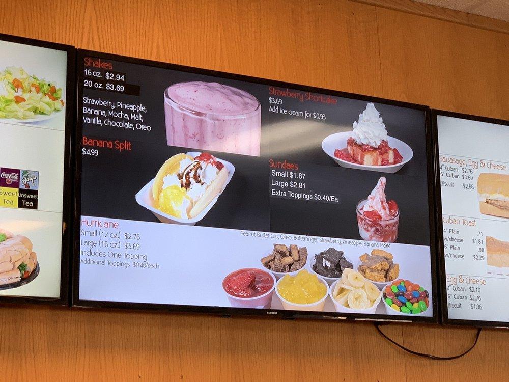 Menu at Strawberry Hut restaurant, Lakeland