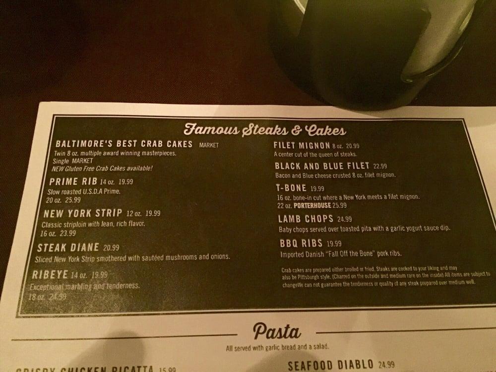 Menu At Jimmy's Famous Seafood Steakhouse, Baltimore