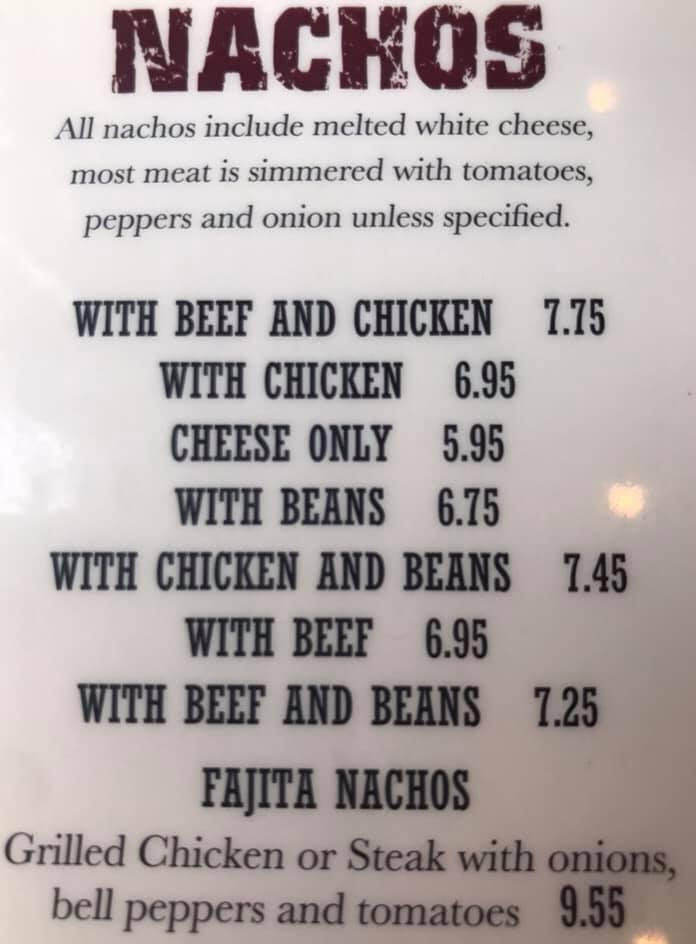 Menu at Salsa's Mexican Grill restaurant, Newport News