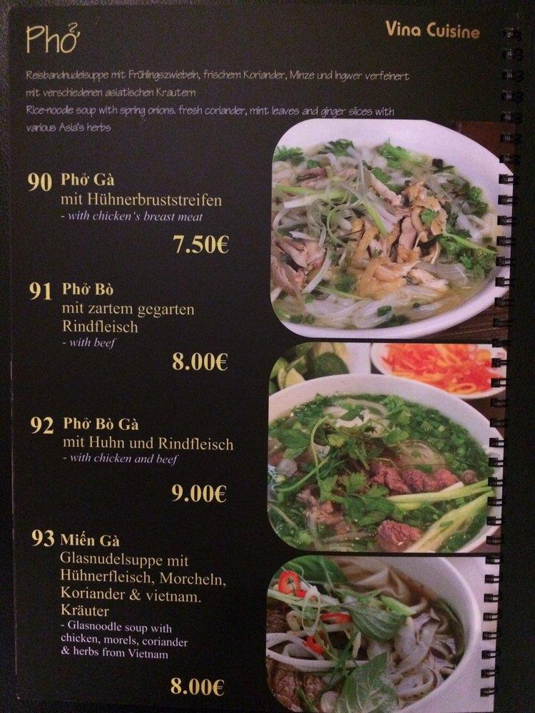Speisekarte von VinRice Vietnamesisches Restaurant, Erfurt