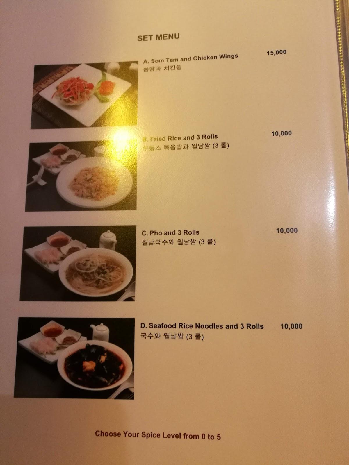 Menu at Oodles of Noodles restaurant, Cheonansi