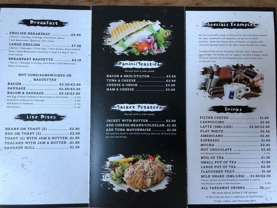 Menu at The Buttermarket Cafe, Mountsorrel