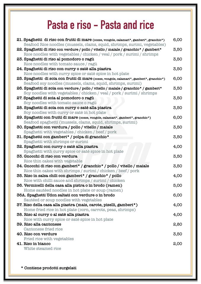 Menu di Capitol 
