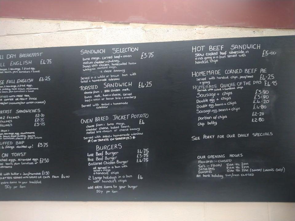 Menu at Cakes and Bakes durham cafe, Burnhope