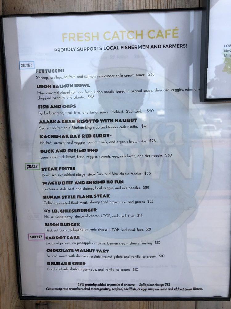 Menu at Fresh Catch Cafe, Homer