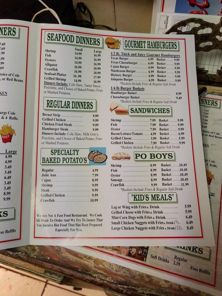 Menu at Fausto's Family Restaurant, Kinder, US165