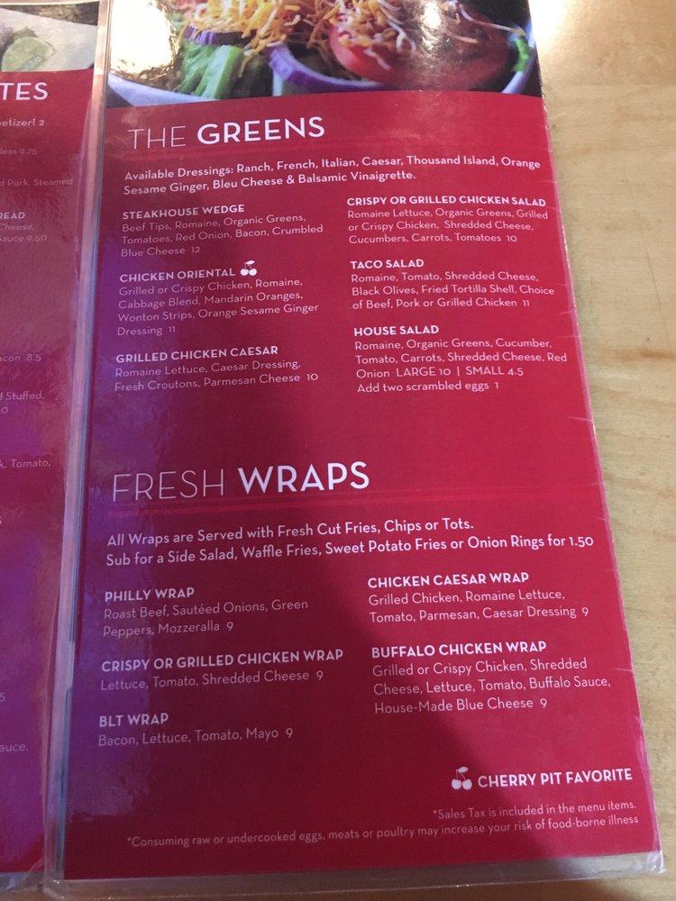 Menu at The Cherry Pit Bar & Grill, Saint Paul
