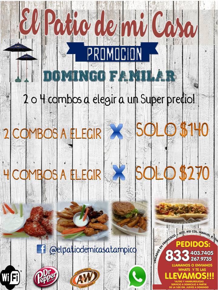 Menu at El Patio De Mi Casa restaurant, Ciudad Madero
