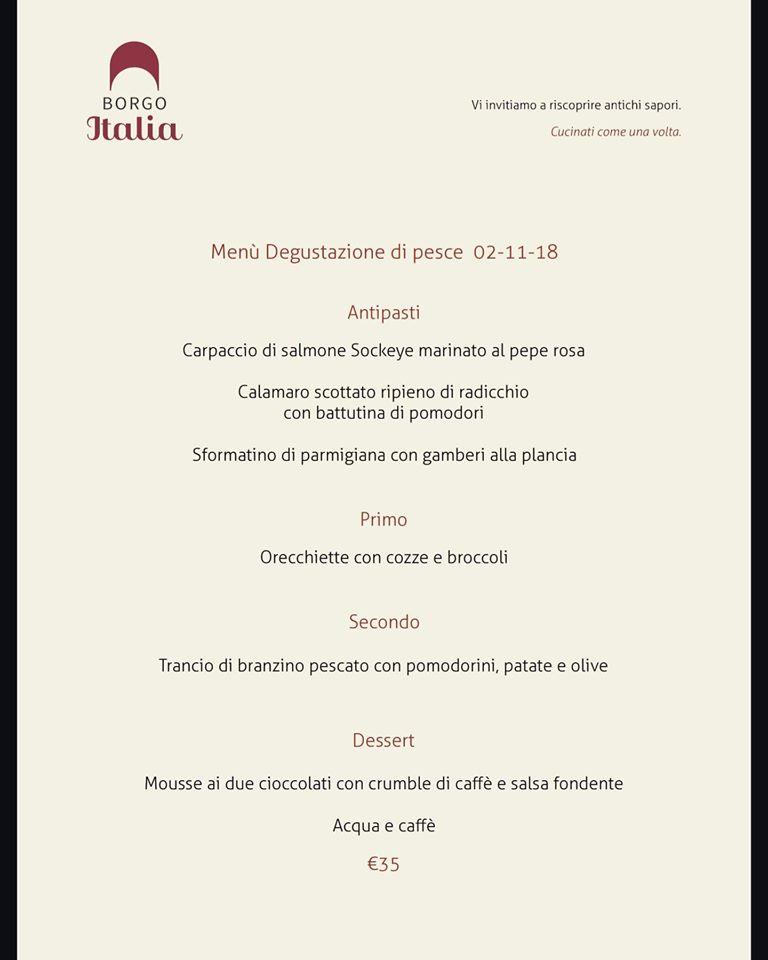 Menu di Trattoria Il Borgo 