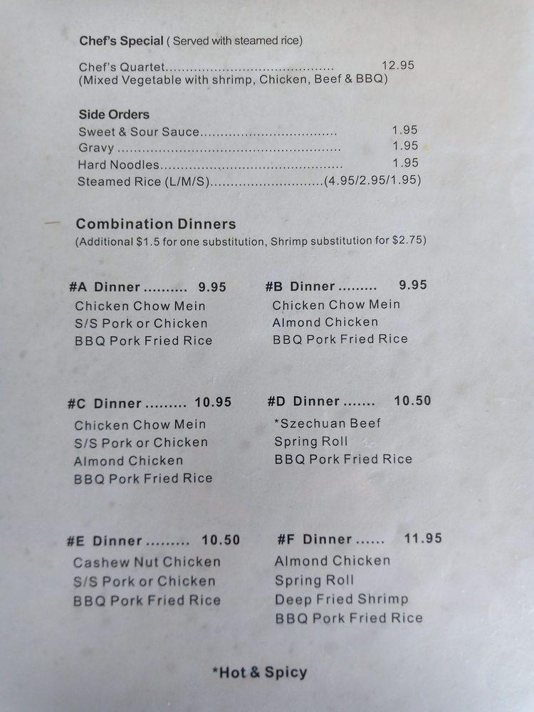 Menu at Paupau's Kitchen restaurant, Hayden