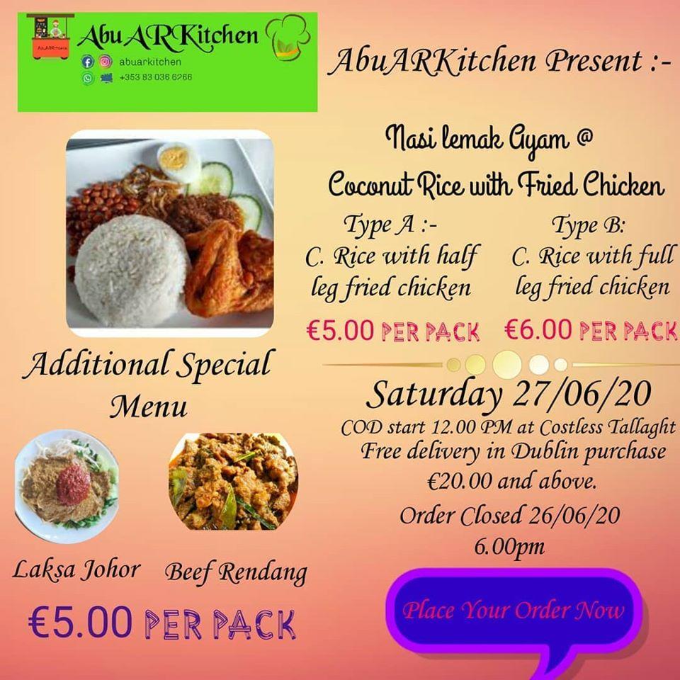 Menu at ART Kitchen, Ireland