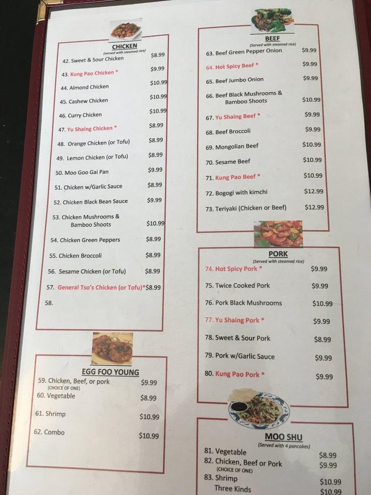 Menu at Bamboo Garden Chinese And Thai Cuisine restaurant, Sierra Vista
