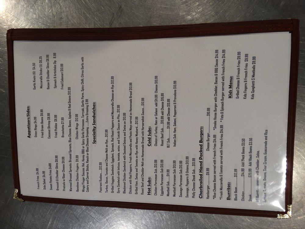 Menu at Goatie Whites pizzeria, Fleischmanns