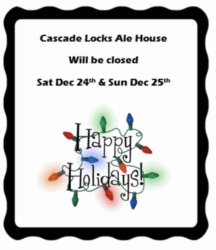 Carta del pub y bar Cascade Locks Ale House, Cascade Locks