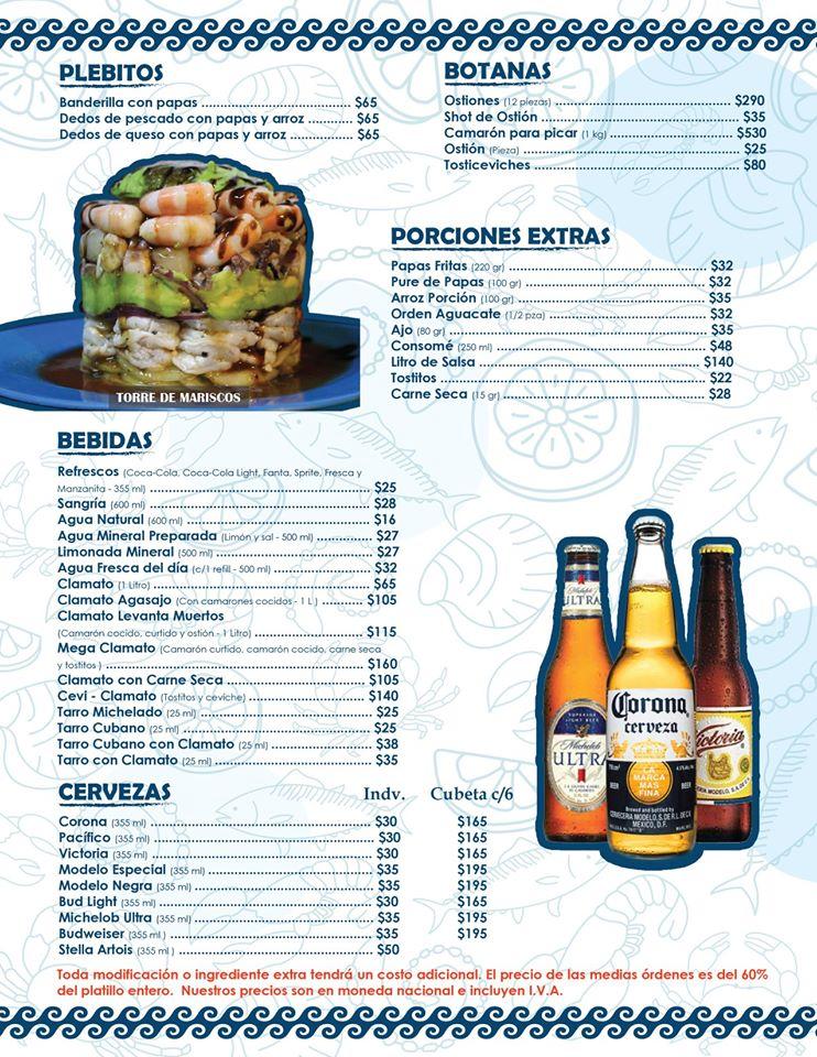 Menu at Mariscos Wazza restaurant, Ciudad Juarez, Av gomez morin 8811 local  13 Col