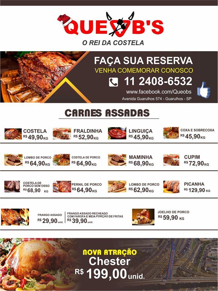 Menu at Queobs O Rei da Costela steakhouse, Guarulhos, Av. Guarulhos
