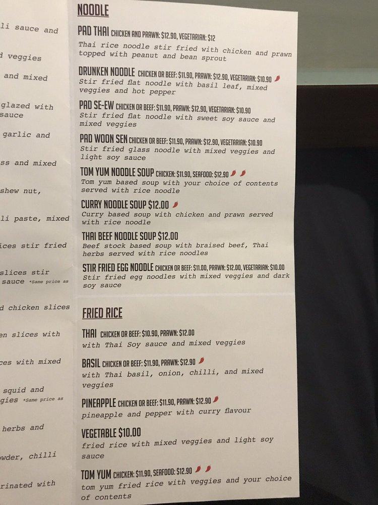 Menu at Wok & Ladle Thai Eatery restaurant, East Perth