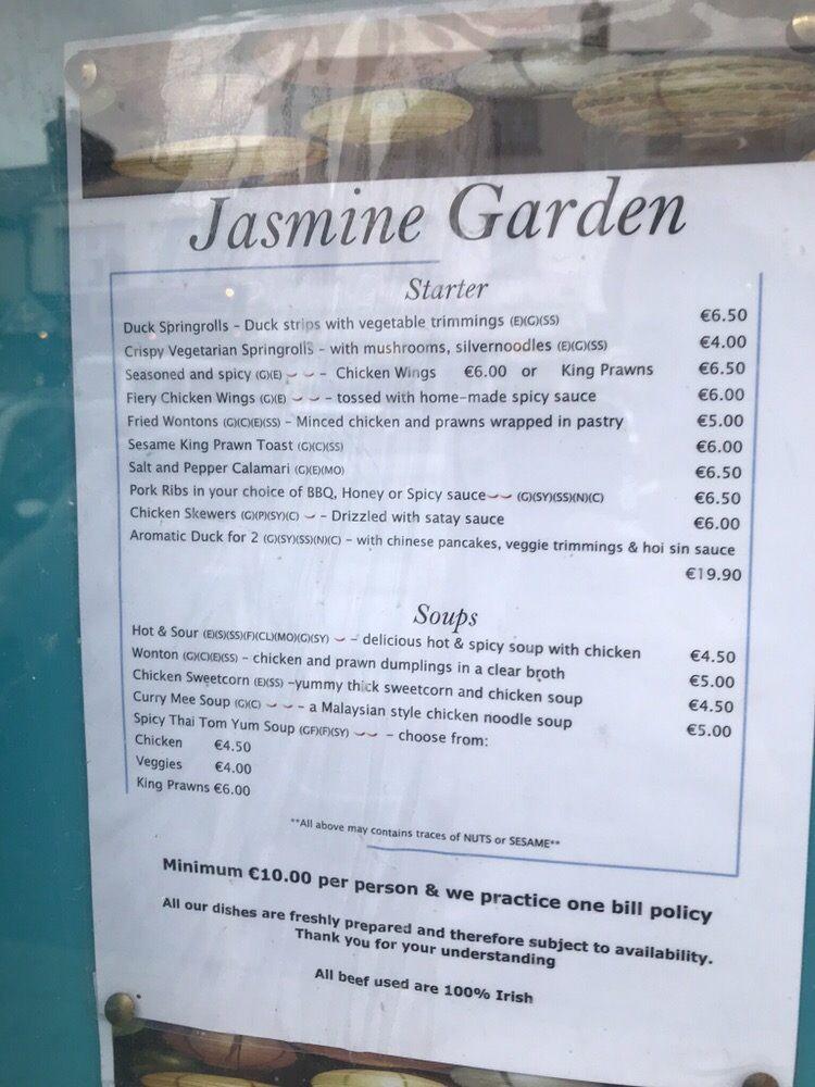 Jasmine Gardens Menu Fasci Garden