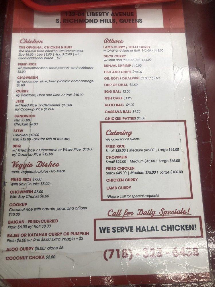 Menu at Brown Betty restaurant, New York City, 13204 Liberty Ave