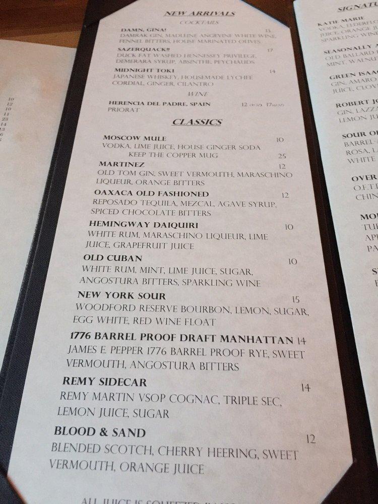 Menu at Bottle and Bull pub & bar, Kirkland